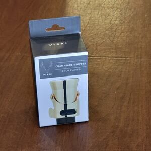 Viski Gold color Heavyweight Champagne Stopper New in original box